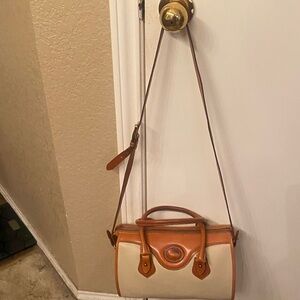 Dooney & Bourke Tan and Cream Satchel